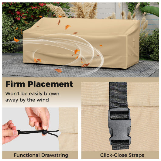 Patio Furniture Cover with Padded Handle and Click-Close Straps-77 x 43 x 30 inches