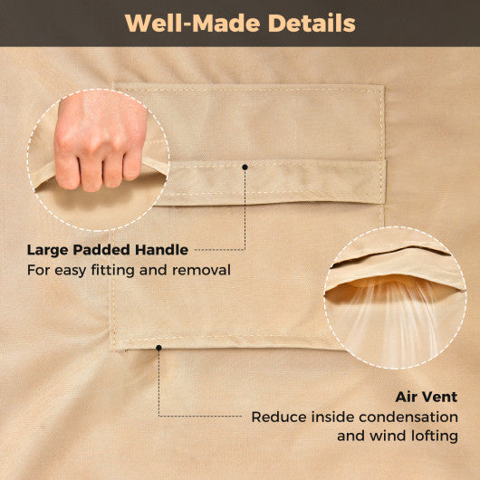 Patio Furniture Cover with Padded Handle and Click-Close Straps-77 x 43 x 30 inches