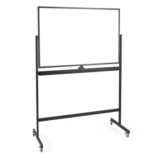 32 x 47 Inch Portable Rolling White Board-Black