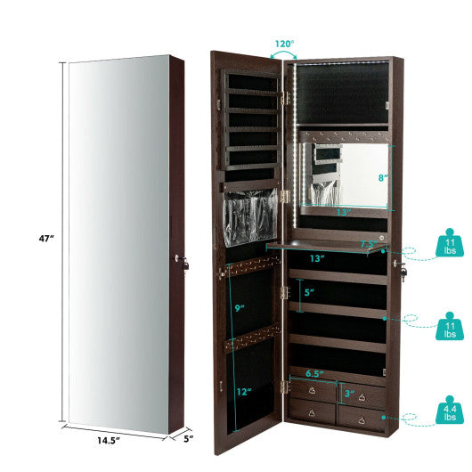 Multipurpose Storage Cabinet with 4 Drawers-Brown