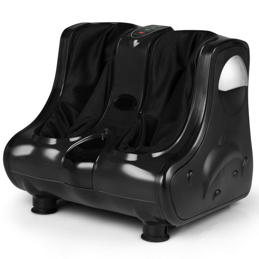 Foot and Calf Massager with Heat Vibration Deep Kneading and Shiatsu-Black