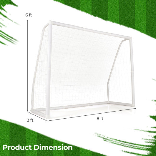 8' x 6' Soccer Goal with Ground Stakes and Soccer Cones