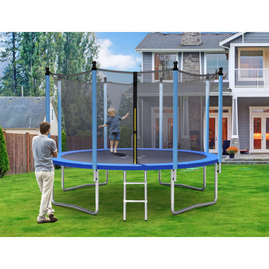 Outdoor Trampoline with Safety Closure Net-12 ft