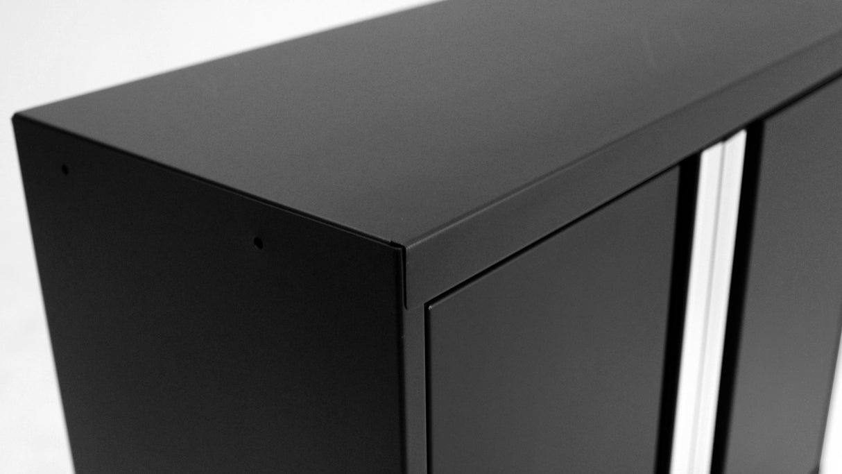 Pro Series 14 Piece Cabinet Set with Lockers, Base, Wall, Tool Drawer, Multi-Function Cabinets and 56 In. Worktop