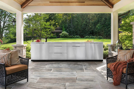 Outdoor Kitchen Stainless Steel 3 Piece Cabinet Set with 2-Door, 2-Door Drawer and 3-Drawer Cabinet