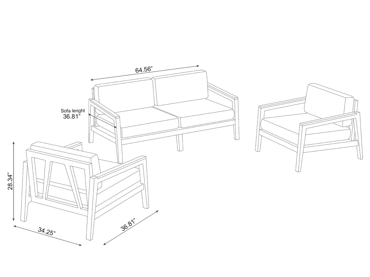 Lakeside 4 Seater Chat Set