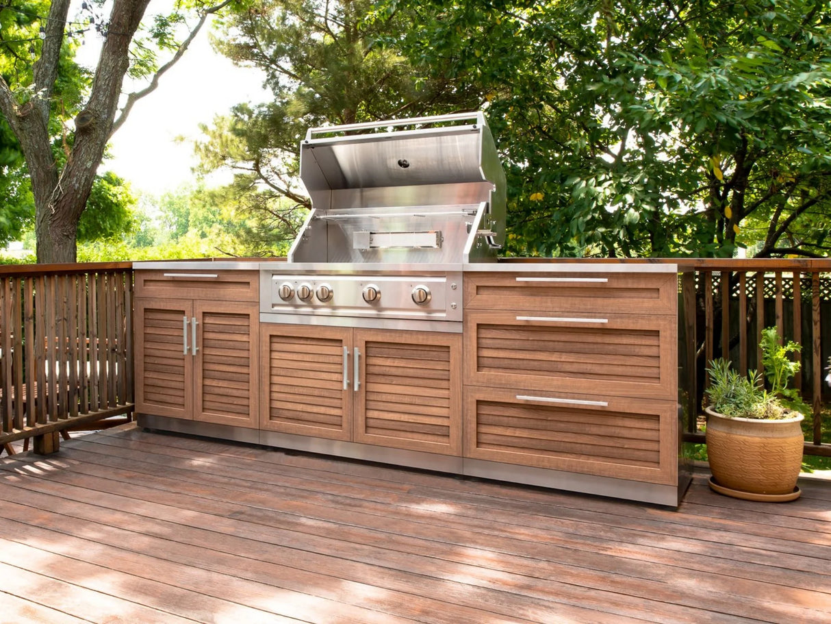 Outdoor Kitchen Stainless Steel 3 Piece Cabinet Set with Sink, Bar and Grill Cabinet