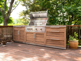 Outdoor Kitchen Stainless Steel 3 Piece Cabinet Set with Sink, Bar and Grill Cabinet