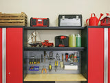 Bold Series 9 Piece Cabinet Set with Display Shelf, Wall, Base Cabinets and 30 In. Lockers