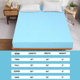 3 Inch Gel-Infused Cooling Bed Topper for All-Night Comfy-75 x 54 inch