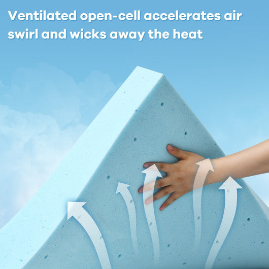 3 Inch Gel-Infused Cooling Bed Topper for All-Night Comfy-80 x 60 inch