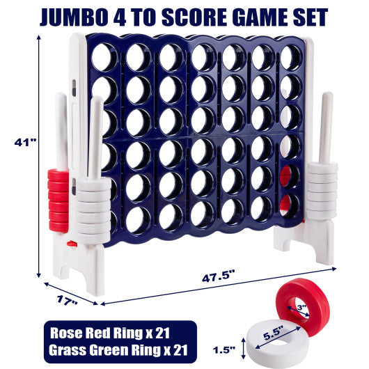 Jumbo 4 in a Row 4-to-Score Giant Game Set-White