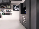 Pro Series 5 Piece Cabinet Set with Sink, Wall Cabinet, Tool Drawer, and Worktop