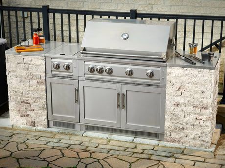 Outdoor Kitchen Signature Series 4 Piece Cabinet Set with Grill Cabinet