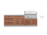 Outdoor Kitchen Stainless Steel 3 Piece Cabinet Set with 3-Drawer, Bar and Grill Cabinet