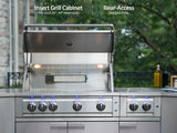 Outdoor Kitchen Stainless Steel 3 Piece Cabinet Set with 3-Drawer, Bar and Kamado Cabinet