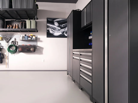 Pro Series 5 Piece Cabinet Set with Wall, Tool Cabinet, Locker and 84 In. Workbench