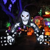 Halloween Inflatable Grim Reaper Archway with Stakes and Water Bags