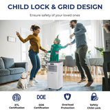 10000 BTU 4-in-1 Portable Air Conditioner with Dehumidifier and Fan Mode-White