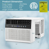 Window Air Conditione with Handy Remote and LED Control Panel-10000 BTU