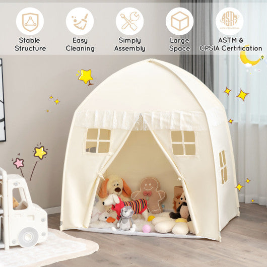 Portable Indoor Kids Play Castle Tent-White