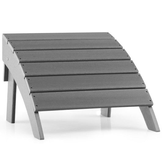 Adirondack Folding Ottoman with All Weather HDPE-Gray