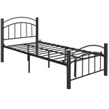 Modern Platform Bed with Headboard and Footboard-Twin size