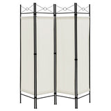 6 Feet 4-Panel Folding Freestanding Room Divider-White