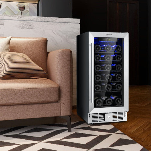 15 Inch 30-Bottle Wine Cooler with Temperature Memory