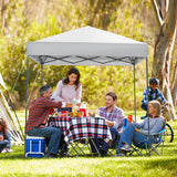 6.6 x 6.6 Feet Outdoor Pop-up Canopy Tent with UPF 50+ Sun Protection-White