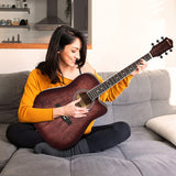 41 Inch Full Size Cutaway Acoustic Guitar Set for Beginner-Red