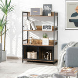 3-Tier Baker's Rack with Storage Cabinet-Rustic Brown