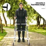 Height Adjustable Rolling Walker With Seat and Armrest Pad