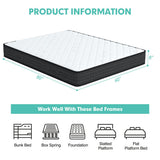 8 Inch Breathable Memory Foam Bed Mattress Medium Firm for Pressure Relieve-Queen Size