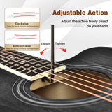 41 Inch Full Size Cutaway Acoustic Guitar Set for Beginner-Black