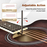 41 Inch Full Size Cutaway Acoustic Guitar Set for Beginner-Red