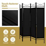 6 Feet 4-Panel Folding Freestanding Room Divider-Black