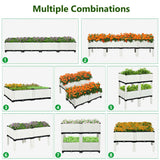 Set of 4 Elevated Flower Vegetable Herb Grow Planter Box