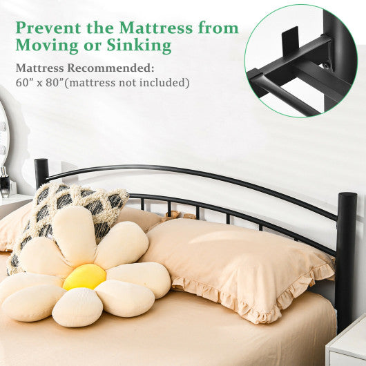 Modern Platform Bed with Headboard and Footboard-Queen Size