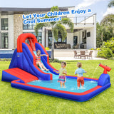 5-in-1 Inflatable Water Slide with Climbing Wall