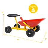 8 Inch Heavy Duty Kids Ride-on Sand Dumper with 4 Wheels-Red