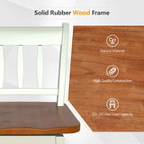 30.5 Inches Set of 2 Swivel Bar Stools with 360° Swiveling-White