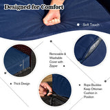 8 Pieces Patio Rattan Storage Table Furniture Set-Navy