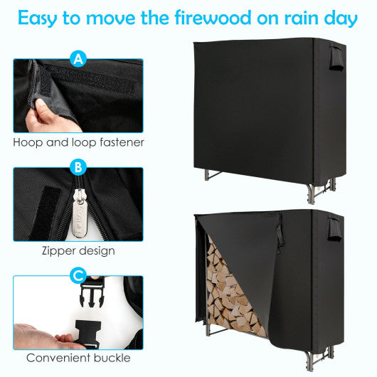 4 Feet/5 Feet/6 Feet/8 Feet Firewood Storage Log Rack-4 Feet