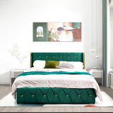 Queen/Full Size Upholstered Platform Bed Frame with Adjustable Headboard-Queen Size