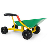 8 Inch Heavy Duty Kids Ride-on Sand Dumper with 4 Wheels-Green