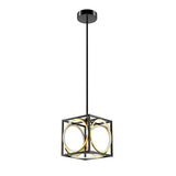 Modern LED Pendant Light with 42 Inches Adjustable Suspender-Black