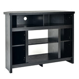 Modern Corner TV Stand with Adjustable Shelves for TVs up to 48 Inch-Black