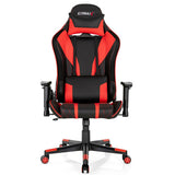 Gaming Chair Adjustable Swivel Computer Chair with Dynamic LED Lights-Red