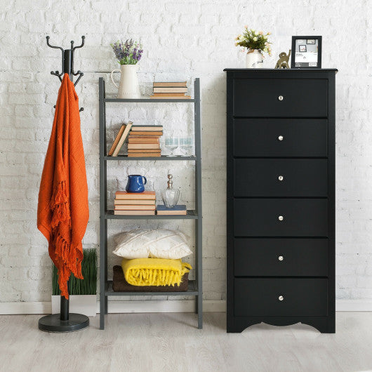 6 Drawers Chest Dresser Clothes Storage Bedroom Furniture Cabinet-Black